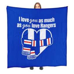 Love You As Much Glasgow Bears - Luxury Fleece Blanket 150cm X Made in England - thumbnail 3