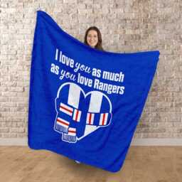 Love You As Much Glasgow Bears - Luxury Fleece Blanket 150cm X Made in England - thumbnail 2