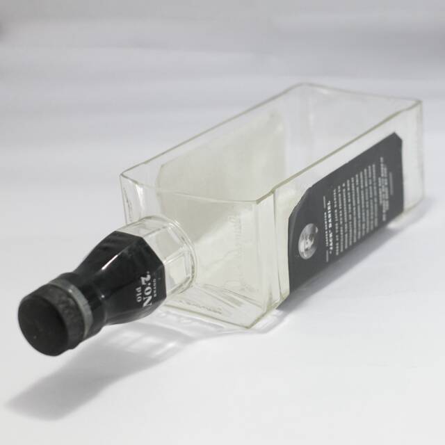 Jack Daniels Whiskey Bottle Terrarium/Recycled Bowl Succulent Planter Herb Garden - image 1