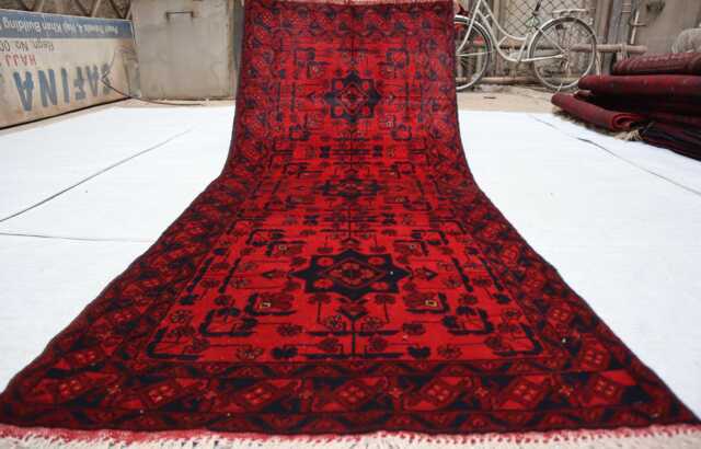 2'8x6'3 Khal Mohammedi Runner Rug, Handmade Tribal Antique Piece High Pile Afghan Brand New Rug - Kitchen - image 1