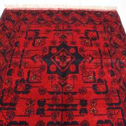 2'8x6'3 Khal Mohammedi Runner Rug, Handmade Tribal Antique Piece High Pile Afghan Brand New Rug - Kitchen - thumbnail 3
