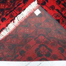 2'8x6'3 Khal Mohammedi Runner Rug, Handmade Tribal Antique Piece High Pile Afghan Brand New Rug - Kitchen - thumbnail 4