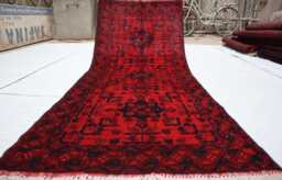 2'8x6'3 Khal Mohammedi Runner Rug, Handmade Tribal Antique Piece High Pile Afghan Brand New Rug - Kitchen - thumbnail 1