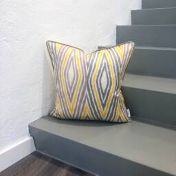 Silk Ikat Pillow Cover Vertigo - Statement Cushion For Home Decor - thumbnail 2