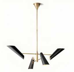 Mid Century Italian Starburst Light Chandelier- Franca Small Pivoting Chandelier By Visual Comfort - thumbnail 1