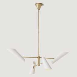 Mid Century Italian Starburst Light Chandelier- Franca Small Pivoting Chandelier By Visual Comfort - thumbnail 2