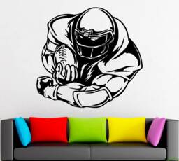 Football Player Wall Decal Sports Decor 2355 - thumbnail 1
