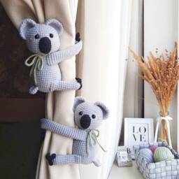 Koala Safari Nursery Decor Animal Tie Back Baby Room Nursery Curtain Holder Tieback - thumbnail 2