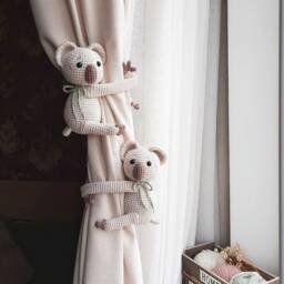 Koala Safari Nursery Decor Animal Tie Back Baby Room Nursery Curtain Holder Tieback - thumbnail 3