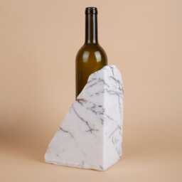 Handmade Lilac Marble Wine Bottle Holder Unique Rack - thumbnail 4