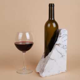 Handmade Lilac Marble Wine Bottle Holder Unique Rack - thumbnail 2