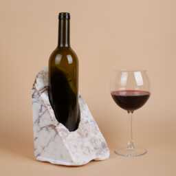 Handmade Lilac Marble Wine Bottle Holder Unique Rack - thumbnail 1