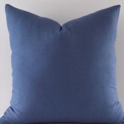 Navy Blue Cotton Canvas Pillow Cover Decorative Throw - thumbnail 4