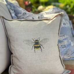 Bumblebee Design Luxury 40x40cm Square Handcrafted Cushion By Cheney Penrose Designs - thumbnail 3