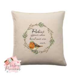 Robin Memorial Cushion, Personalized Gift , Pillow, Dear & Near - thumbnail 2