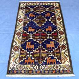 3.8x6.2 Ft, Handmade Pictorial Hand Woven Wool Rug, Wall Hanging Deer Pictures Decorative Area Rug - thumbnail 2
