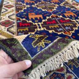 3.8x6.2 Ft, Handmade Pictorial Hand Woven Wool Rug, Wall Hanging Deer Pictures Decorative Area Rug - thumbnail 4