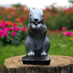 Concrete Squirrel Statue Holding Nut Stone Garden Animal Figurine Outdoor Yard Sculpture Cement Decor Nature Lover Gift Squirrel Lovers - thumbnail 3