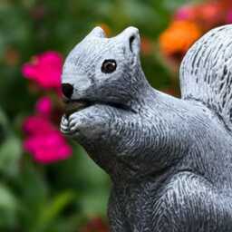 Concrete Squirrel Statue Holding Nut Stone Garden Animal Figurine Outdoor Yard Sculpture Cement Decor Nature Lover Gift Squirrel Lovers - thumbnail 4