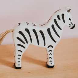 Wooden Zebra, Horse, Handmade Animal, Montessori Toy, Figure Animal, Waldorf Zebra Toy, Christmas Gift, Woodland Animal - thumbnail 3