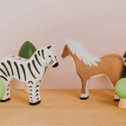 Wooden Zebra, Horse, Handmade Animal, Montessori Toy, Figure Animal, Waldorf Zebra Toy, Christmas Gift, Woodland Animal - thumbnail 4