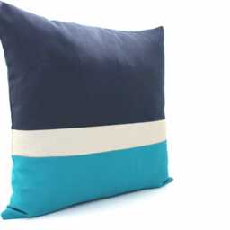 Navy Blue, Light Grey & Dark Teal Colorblock Pillow Covers - All Sizes, Home Gifts For You - thumbnail 2
