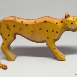 Toy Cheetah Wood Colored Orange + Dots Large - thumbnail 3