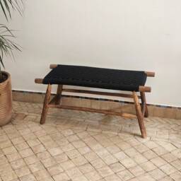 Moroccan Bench With Black Cord - thumbnail 4