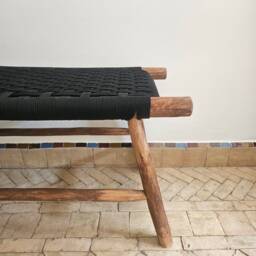 Moroccan Bench With Black Cord - thumbnail 3