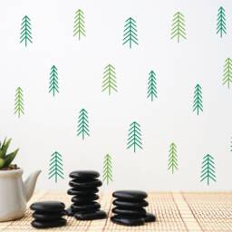Tree Decals, Nursery Wall Decal, Green Nature Baby Room Living Window Decal - thumbnail 2