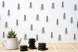 Tree Decals, Nursery Wall Decal, Green Nature Baby Room Living Window Decal - thumbnail 1