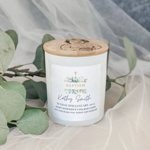 Personalized Scented Candle Baptism, Christening Gift - image 1