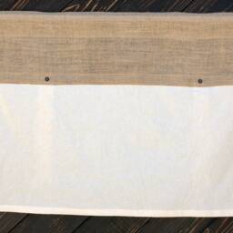 Burlap Curtains Kitchen Valance Tie Up Country Style Curtain Rustic Modern Farmhouse Window Treatments Primitive Natural Jute Valances Decor - thumbnail 4