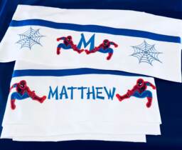 Embroidered Spiderman Bed Sheets Personalized Cotton Twin Bedding - thumbnail 1