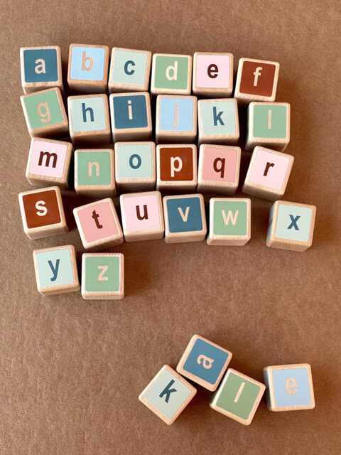 Fine Motor Skills & Logic English Alphabet Wooden Cubes Set, First Toddler Gift - image 1