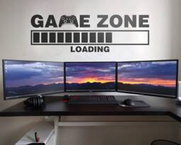 Game Zone Loading Vinyl Wall Decal Gamer Room Decor - thumbnail 1