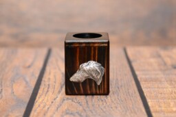 Scottish Deerhound - Wooden Candlestick With Dog, Souvenir, Decoration, Limited Edition, Collection - thumbnail 1