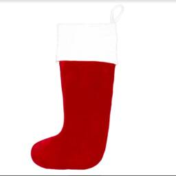 Personalised Spotty Santa Toe Christmas Stocking Embroidered Name Warm Festive Mantel Decor - thumbnail 4