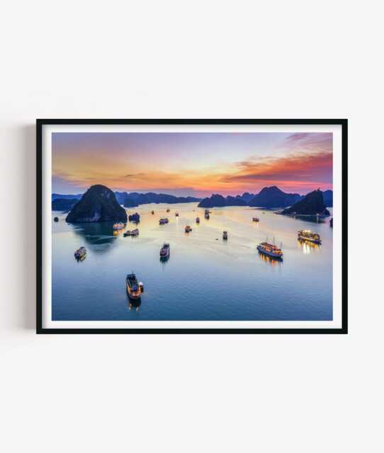 Ha Long Bay Photography Print, Vietnam Coastal Wall Art Poster, Seaside Travel Decor - image 1