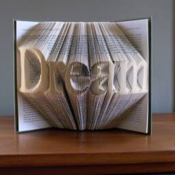 Folded Book - Best Selling Item Dream Graduation Gift Lover Inspirational Art Home Decor Sculpture Unique - thumbnail 1