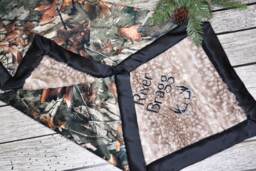 Personalized Camo Woodland Baby Boy Minky Blanket Deer Shower Gift Nursery Baby Boy Camo - thumbnail 1