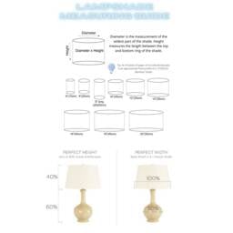 Lampshade Silver Birch Tree Table Lamp Shade Drum Handmade Fabric Fibre Naturelle Burley Cream Grey Brown Modern Woodland UK - thumbnail 2