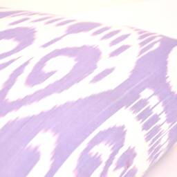 20x20 Blueviolet Ikat Pillow Cover, Uzbek Cotton Cushion - thumbnail 3