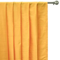 Bright Saffron Yellow Silk Dupioni Curtain Panels - Rod Pocket, Grommet, Box Pleat, Three Pinch Pleat, Tab Top, Plain Ring Top