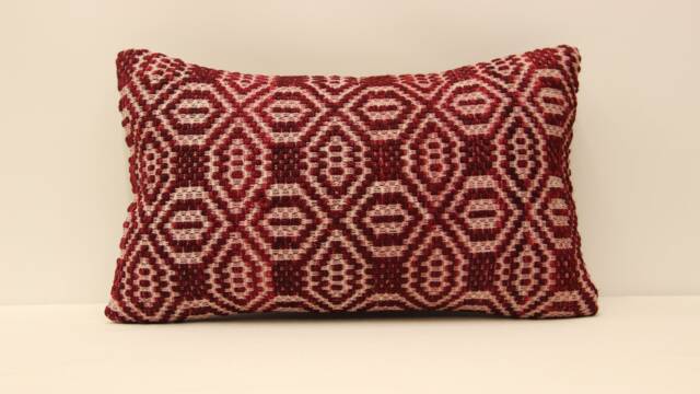 Throw Textile Pillow 12x20 Inches - 30x50 cm Anatolian Kelim Turkish Pillow Kilim Cushion Art Deco Cover Sofa Koef-353 - image 1