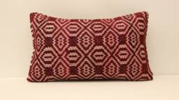Throw Textile Pillow 12x20 Inches - 30x50 cm Anatolian Kelim Turkish Pillow Kilim Cushion Art Deco Cover Sofa Koef-353 - thumbnail 1