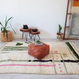 Moroccan Rug, Beni Ourain Berber Area 5.1 Ft X 7.9 - thumbnail 2
