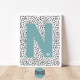 Personalised Initial Name Print - A5 A4 A3 Nursery Decor Girls Bedroom Playroom Scandi Baby Gift - thumbnail 2
