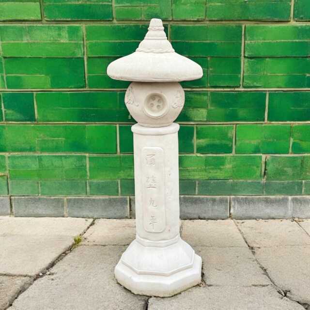 White Concrete Pagoda Statue Stone Garden Lantern Sculpture Outdoor Zen Decoration Cement Yard Ornament Japanese Style Decor Holiday Gift - image 1