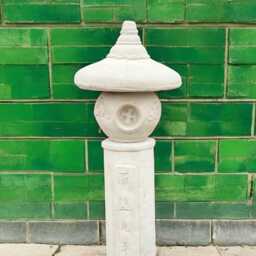 White Concrete Pagoda Statue Stone Garden Lantern Sculpture Outdoor Zen Decoration Cement Yard Ornament Japanese Style Decor Holiday Gift - thumbnail 4
